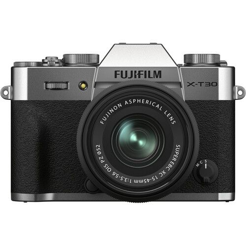 FUJIFILM Mirrorless Camera Kit 26.1MP APS-C X-mount X-T30 II with XC15-45mm f/3.5-5.6 OIS PZ Lens 16759768 (Silver)