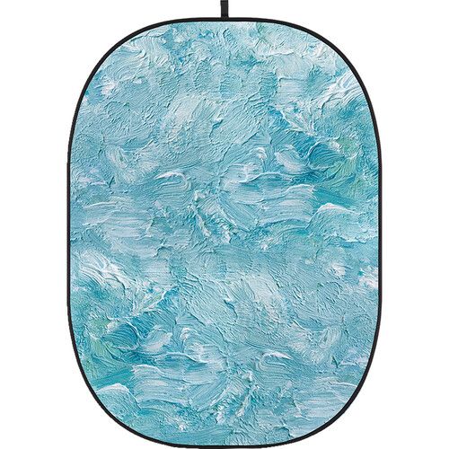Godox Studio Collapsible Fabric Backdrop 5x6.5ft Abstract Painting 3 CBA-PA0003 (Textured Blue)