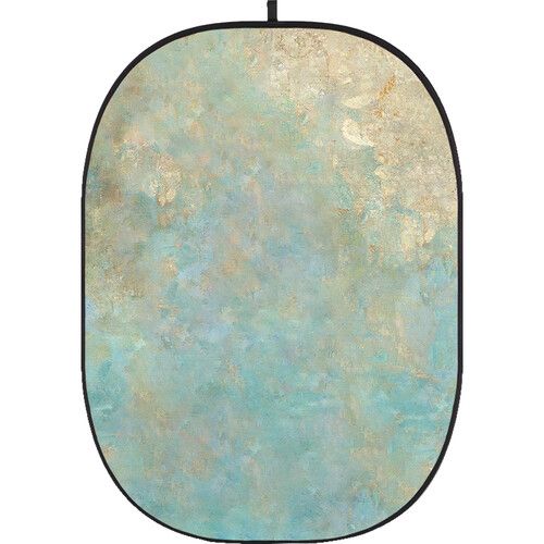 Godox Studio Collapsible Fabric Backdrop 5x6.5ft Floral Painting 5 CBA-PF0005 (Abstract Blue/Green)