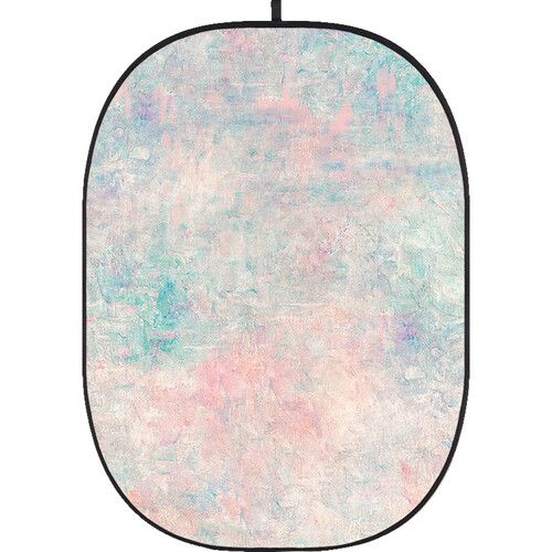 Godox Studio Collapsible Fabric Backdrop 5x6.5ft Floral Painting 3 CBA-PF0003 (Abstract Blue/Pink)