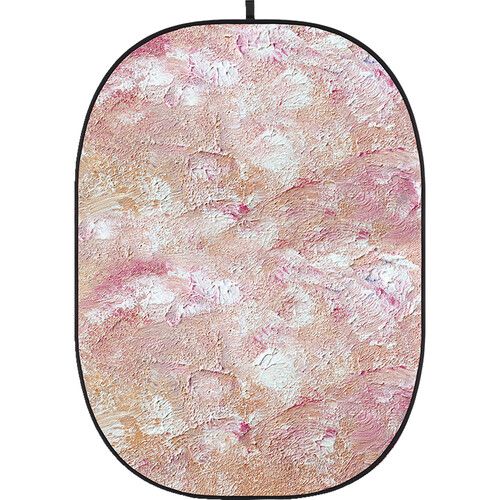 Godox Studio Collapsible Fabric Backdrop 5x6.5ft Abstract Painting 2 CBA-PA0002 (Textured Pink/Tan/Beige)