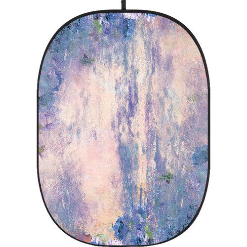 Godox Studio Collapsible Fabric Backdrop 5x6.5ft Floral Painting 1 CBA-PF0001 (Abstract/Floral Blue/Pink)