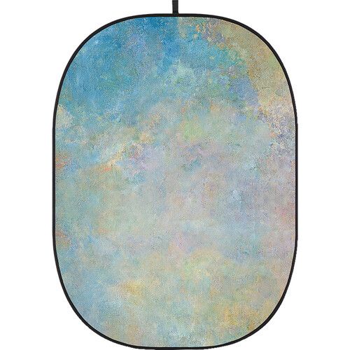 Godox Studio Collapsible Fabric Backdrop 5x6.5ft Abstract Painting 7 CBA-PA0007 (Textured Blue/Yellow)