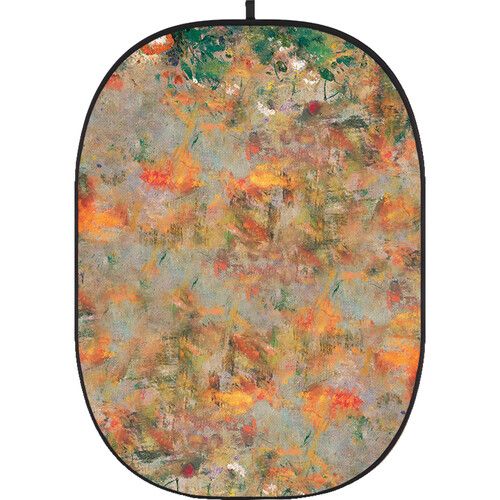 Godox Studio Collapsible Fabric Backdrop 5x6.5ft Floral Painting 4 CBA-PF0004 (Abstract Gray/Yellow)