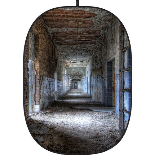 Godox Studio Collapsible Fabric Backdrop 5x6.5ft Abandoned Site 2 CBA-CA0002 (Grunge/Decay Brown/Gray)