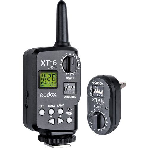 Godox Wireless Power-Control Flash Trigger Transmitter and Receiver XT-16 Godox Wireless Power-Control Flash Trigger Transmitter and Receiver XT-16