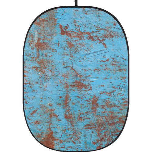 Godox Studio Collapsible Fabric Backdrop 5x6.5ft Rusty Wall 6 CBA-WR0006 (Grunge/Decay Blue/Red)