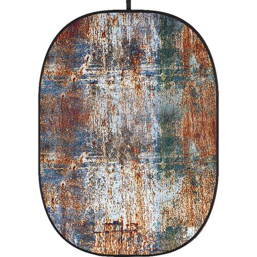 Godox Studio Collapsible Fabric Backdrop 5x6.5ft Rusty Wall 4 CBA-WR0004 (Grunge/Decay Brown/Blue)