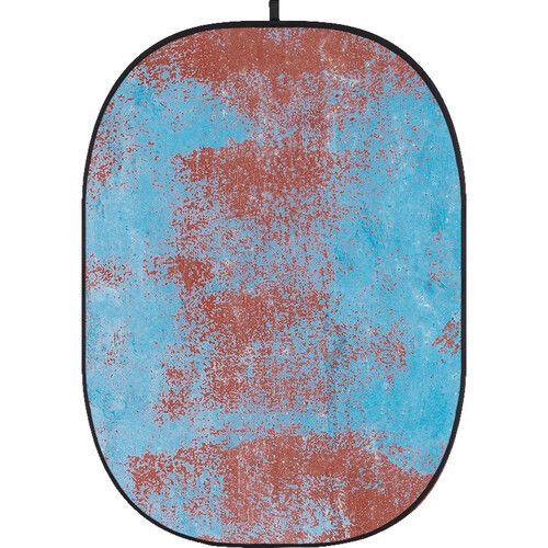 Godox Studio Collapsible Fabric Backdrop 5x6.5ft Rusty Wall 5 CBA-WR0005 (Grunge/Decay Blue/Red)