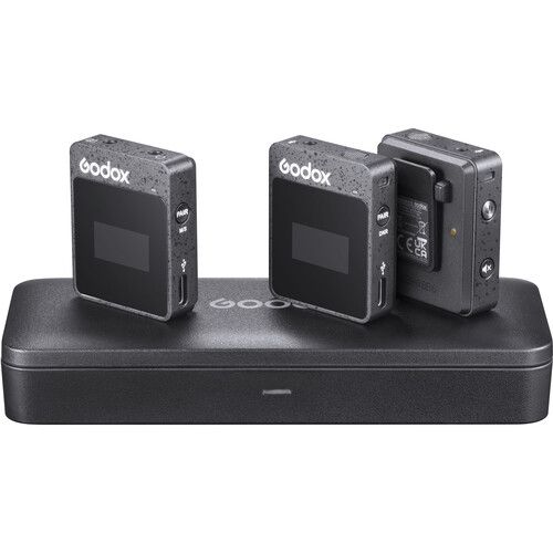 Godox Compact Wireless Microphone System 2-Person MoveLink II M2 (Black) for Cameras and Smartphones