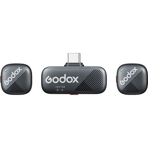 Godox Wireless Microphone System 2-Person with USB-C Connector Cube-SC KIT 2 for Mobile Devices