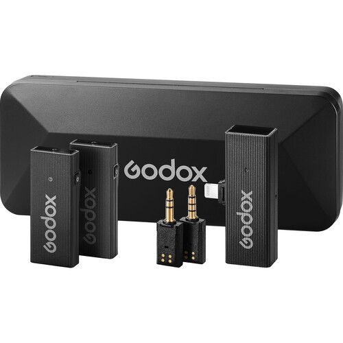 Godox Wireless Microphone System 2-Person MoveLink Mini LT KIT 2 for Cameras and Smartphones (Classic Black)