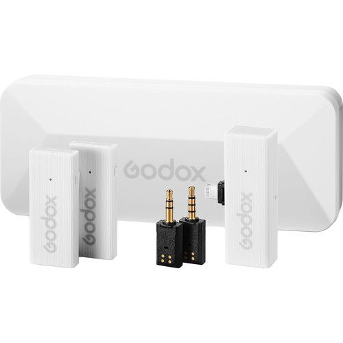 Godox Wireless Microphone System 2-Person MoveLink Mini LT KIT 2 for Cameras and Smartphones (Cloud White)