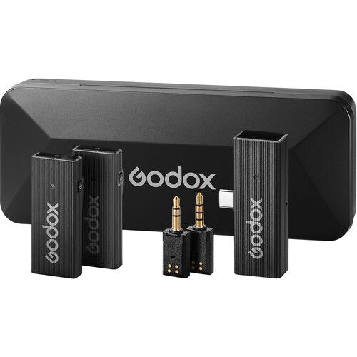 Godox Wireless Microphone System 2-Person MoveLink Mini UC KIT 2 for Cameras and Smartphones (Classic Black)