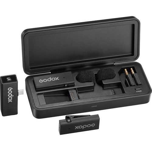 Godox Wireless Microphone System 2-Person MoveLink Mini UC KIT 2 for Cameras and Smartphones (Classic Black)