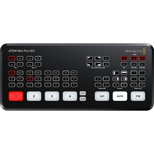 Blackmagic Design HDMI Live Stream Switcher 2x Optical Zoom ATEM Mini Pro ISO SWATEMMINIBPRISO