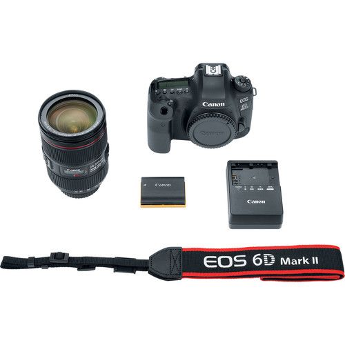 Canon DSLR Camera Kit 26.2MP Full-Frame EOS 6DII with EF24-105mm f/4L IS II USM Lens 1897C009