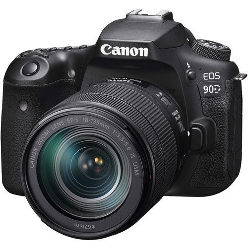 Canon DSLR Camera Kit 32.5MP APS-C EOS 90D with EF-S18-135mm f/3.5-5.6 IS USM 3616C016