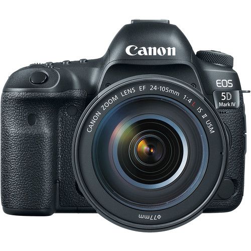 Canon DSLR Camera Kit 30.4MP Full-Frame EOS 5D Mark IV with EF24-105mm f/4L IS II USM Lens 1483C010