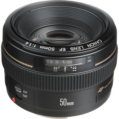 Canon Standard Prime Lens EF50mm f/1.4 USM for Canon DSLR Cameras 2515A003