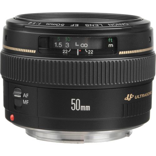 Canon Standard Prime Lens EF50mm f/1.4 USM for Canon DSLR Cameras 2515A003