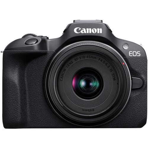 Canon Mirrorless Camera Kit 24.1MP APS-C EOS R100 with RF-S18-45mm f/4.5-6.3 IS STM Lens 6052C012