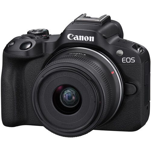 Canon Mirrorless Camera Kit 24.2MP APS-C RF EOS R50 with RF-S18-45mm f/4.5-6.3 IS STM Lens 5811C012 (Black)