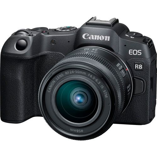 Canon Mirrorless Camera Kit 24.2MP Full-Frame EOS R8 with RF24-50mm f/4.5-6.3 IS STM Lens 5803C012