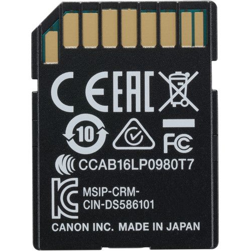 Canon Wi-Fi Adapter SD-Card Shaped 2.4GHz/32.8ft W-E1 1716C001