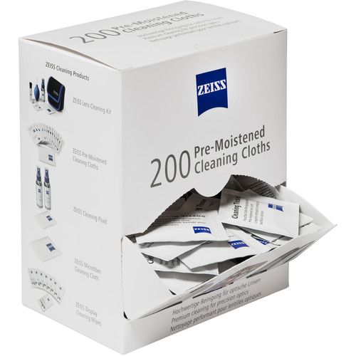ZEISS Pre-Moistened Cleaning Cloths Box of 200 2203-468