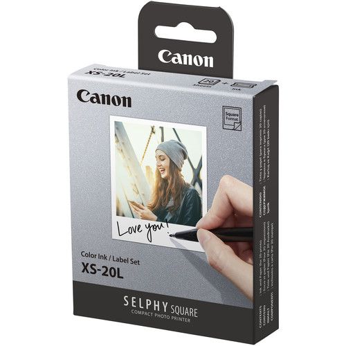 Canon Color Ink and Label Set SELPHY XS-20L with 20 Sheets 4119C001