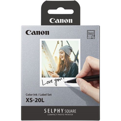 Canon Color Ink and Label Set SELPHY XS-20L with 20 Sheets 4119C001