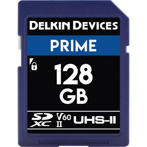 Delkin Devices Prime Memory Card 128GB SDXC UHS-II V60 DDSDB1900128