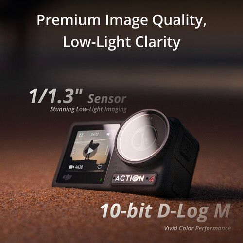 DJI Action Camera Kit 4K120p Waterproof 1/1.3inch Sensor Osmo Action 4 Adventure Combo CP.OS.00000270.01