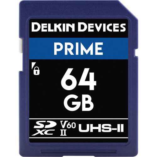 Delkin Devices Prime Memory Card 64GB SDXC UHS-II V60 DDSDB190064G