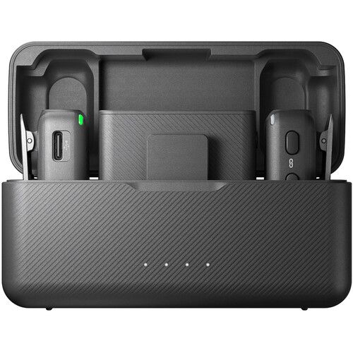 DJI Wireless Microphone System Mic with 2TX 1RX and Charging Case for Cameras and Phones