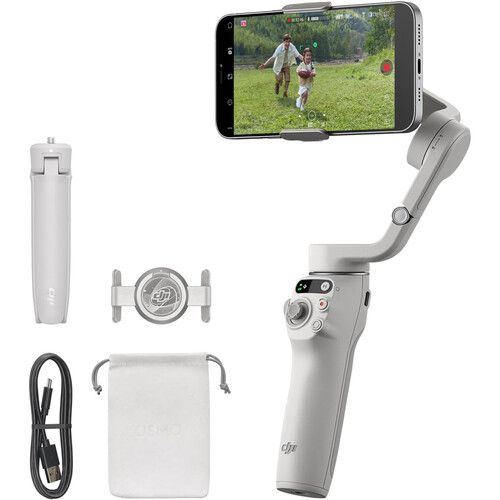 DJI Smartphone Gimbal Stabilizer 3-Axis Foldable Osmo Mobile 6 CP.OS.00000284.01 (Platinum Gray)