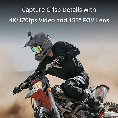DJI Action Camera Kit 12MP 4K120p HorizonSteady Waterproof Action 2 Power Combo CP.OS.00000197.01