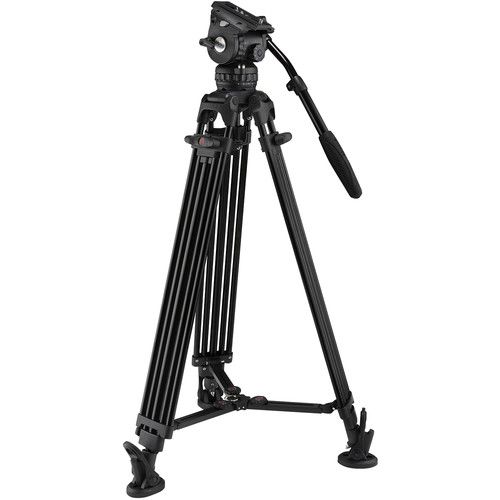 E-Image Tripod Kit EG06A2 2-Stage Aluminium Tripod with Fluid Head GH06 and Legs GA752