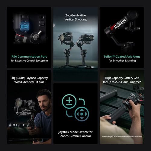 DJI Gimbal Stabilizer 3-Axis RS 4 for DSLR/Mirrorless Cameras CP.RN.00000343.01