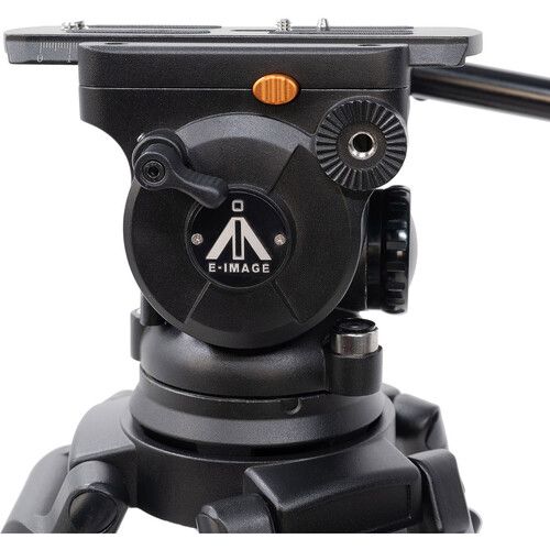 E-Image Tripod Kit EI-7080-AA with 2-Stage Aluminum Tripod and Fluid Head