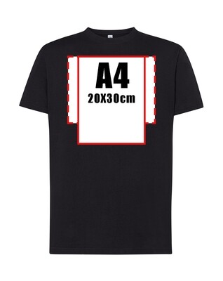 camiseta negra personalizada A4