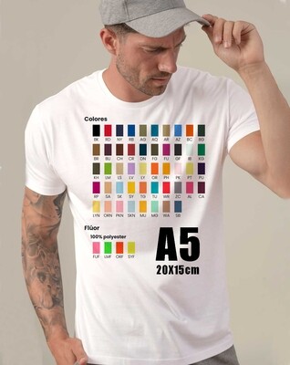 camiseta de colores personalizada A5