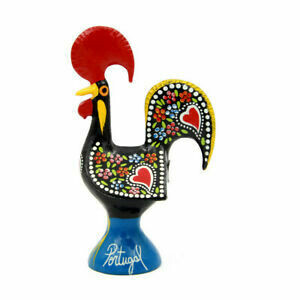 Portuguese Aluminum Decorative Figurine Rooster Decor 2" Tall