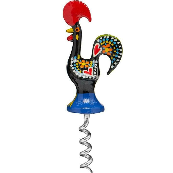 Portuguese Aluminum Decorative Figurine Rooster Wine Bottle Opener