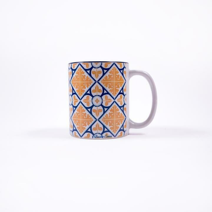 Diamond Flower Azulejos Mug (Ships Separate/Box)