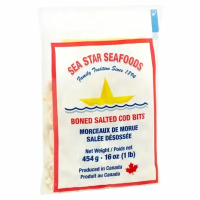 2 LBS - Dry Salted Cod Semi-Boneless Bits