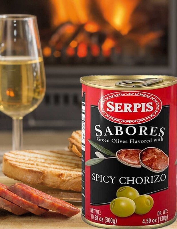 Manzanilla Green Olives Pitted &amp; Stuffed w/t Chorizo 300gr