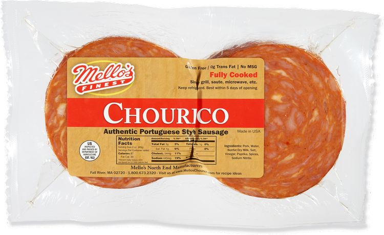 1 LB - Mellos Chourico Patties (Fall River) (Mild)