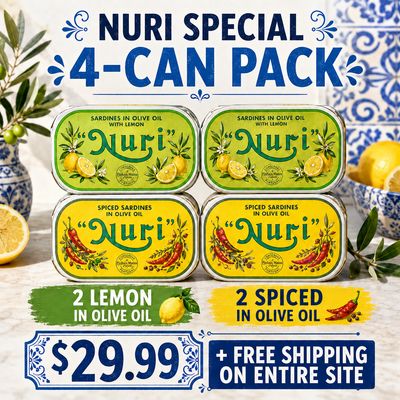4 Nuri Portuguese Sardines (4.3 oz)  (+Free Shipping Entire Site)